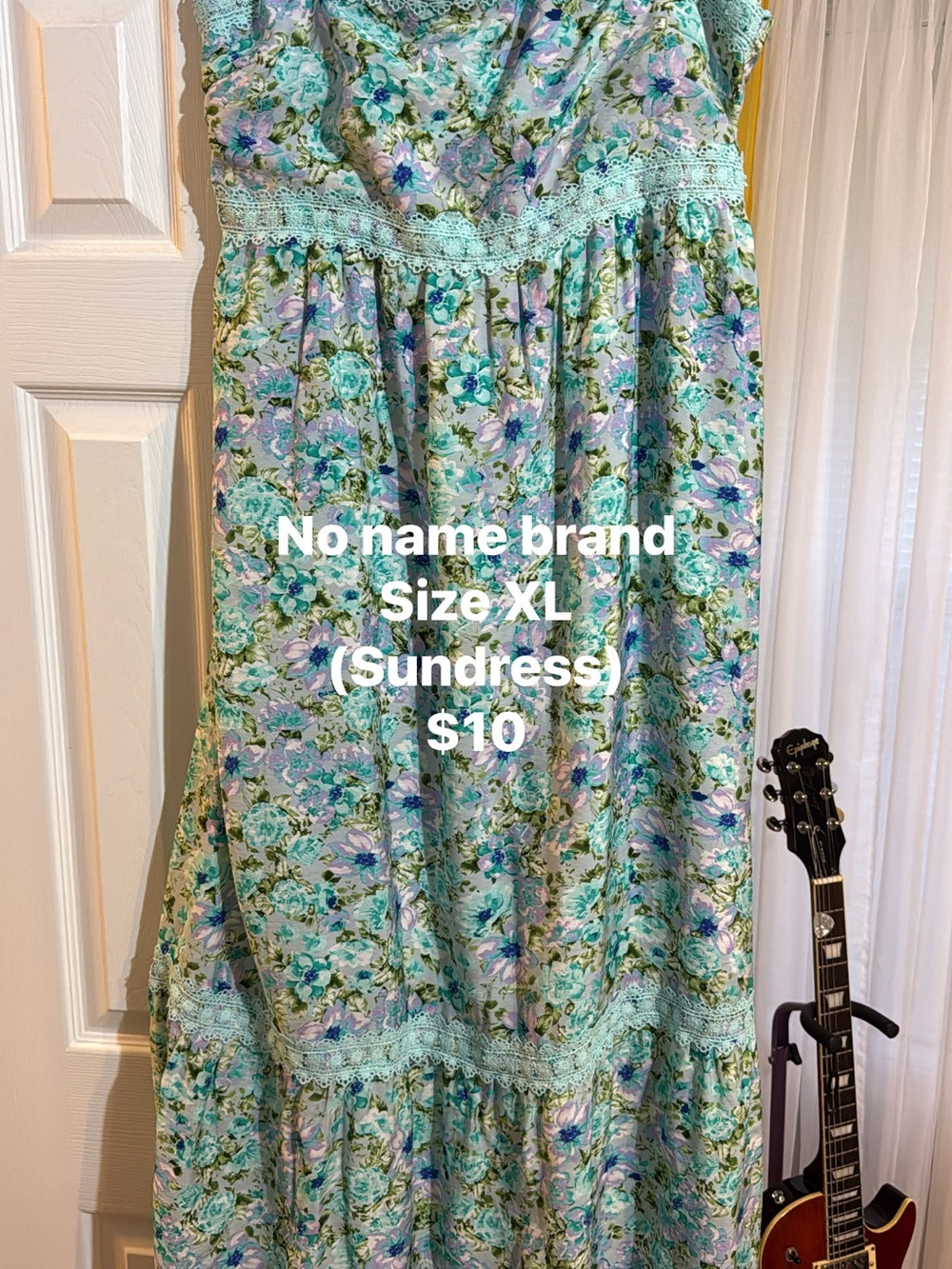 SHEIN Mint Green Floral Maxi Dress